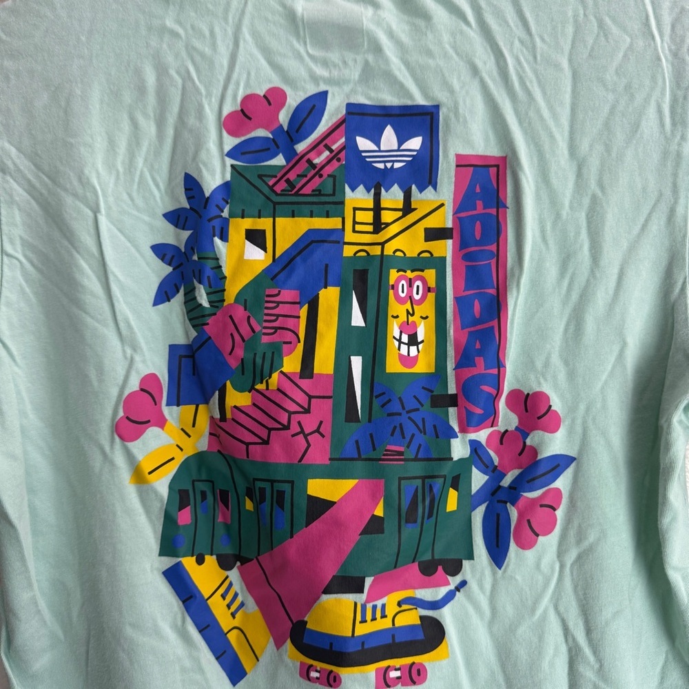 Adidas Vintage Floral Toucan Skate Shirt Size Small - Picture 2 of 7